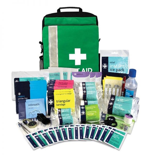 First aid trip kit backpack with contents