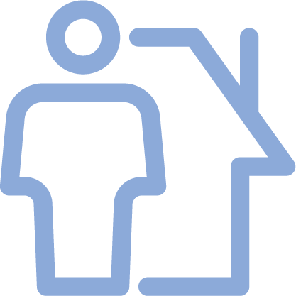 Person and house icon