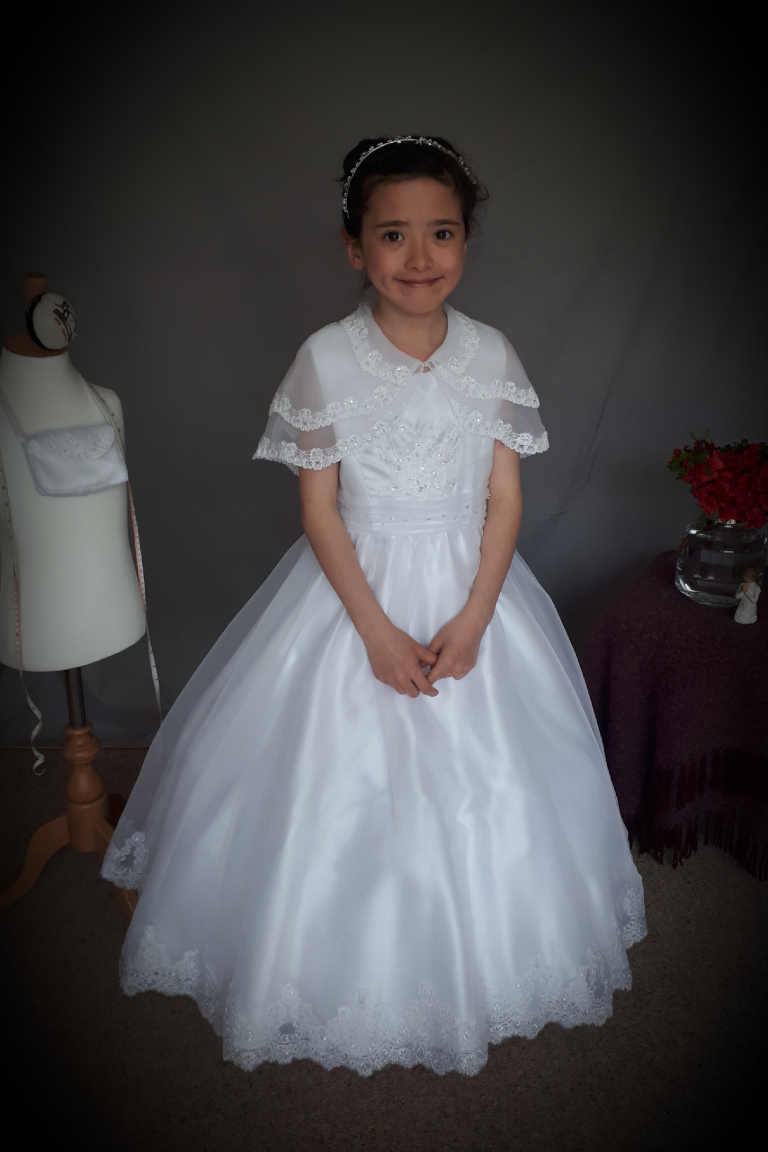 Flower Girl Dress Rhinestone First Holy Communion Gowns – Sunny Boutique  Miami