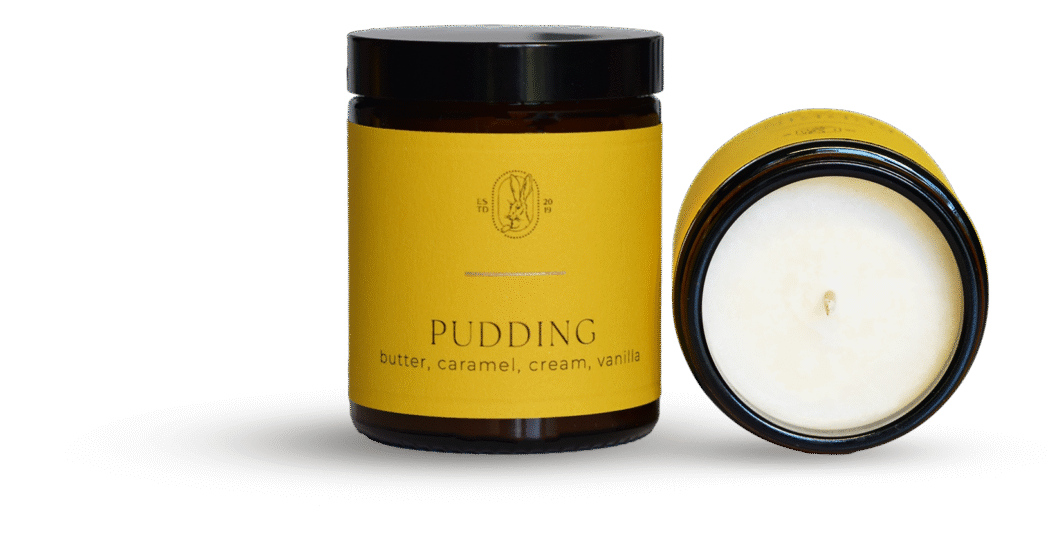 Pudding scent candle