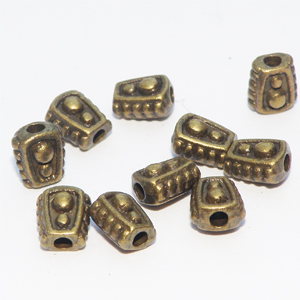 Bronsfärgad mellandel  6x5x4 mm