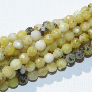 Hel sträng – Lemonjade facetterad rund 4 mm