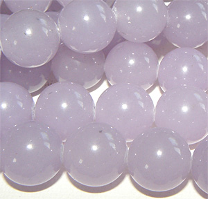 Malaysian jade bleklila slät rund 12 mm