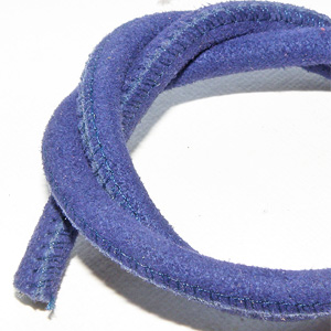 Äkta mocka med infälld söm royalblå 5 mm