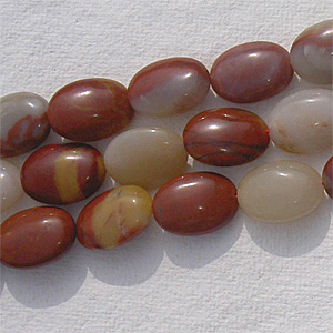 Regnbågsjaspis puffy oval 13×18 mm