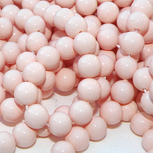 South Sea shell pärla opak rosa slät rund 6 mm