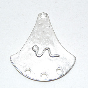 Silverpläterad connector 25×29 mm