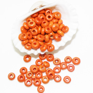 Träkulor 10 gram orange 4×3 mm