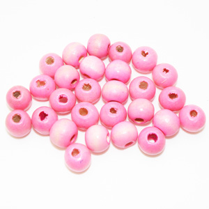 Träkulor rosa 9x7,5 mm