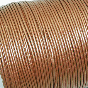 Äkta lädersnöre metallic ”Safari” 1 mm