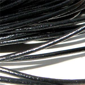 Äkta lädersnöre svart 1,5 mm