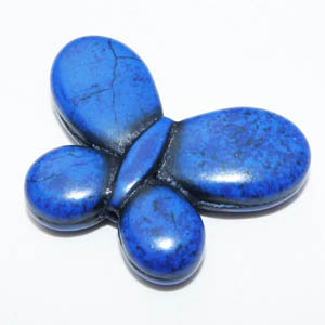 Färgad magnesit fjäril blå 35×25 mm