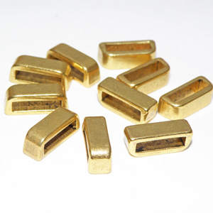 Guldfärgad slät slider 13,5×5 mm