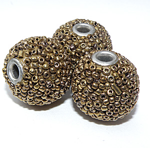 Indonesisk pärla guld/brons ca 18 mm