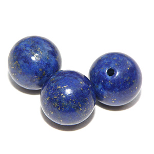 Lapis lazuli halvborrad rund 6 mm