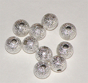 Silverfärgad stardust kula 6 mm
