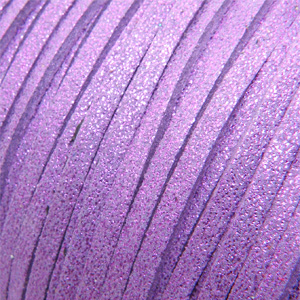 Syntetiskt mockaband metallic lila 3 mm