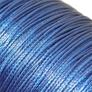 Vaxad polyestertråd blå 0,5 mm