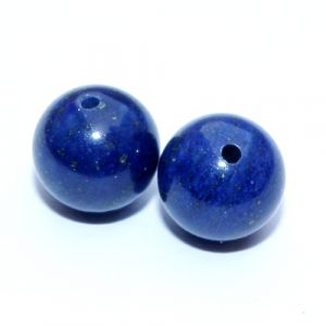 Lapis lazuli halvborrad rund 8 mm