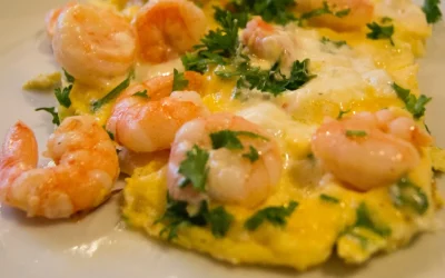 Luxury shrimp omelet recipe