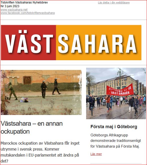 Read more about the article Tidskriften Västsahara – nytt nyhetsbrev