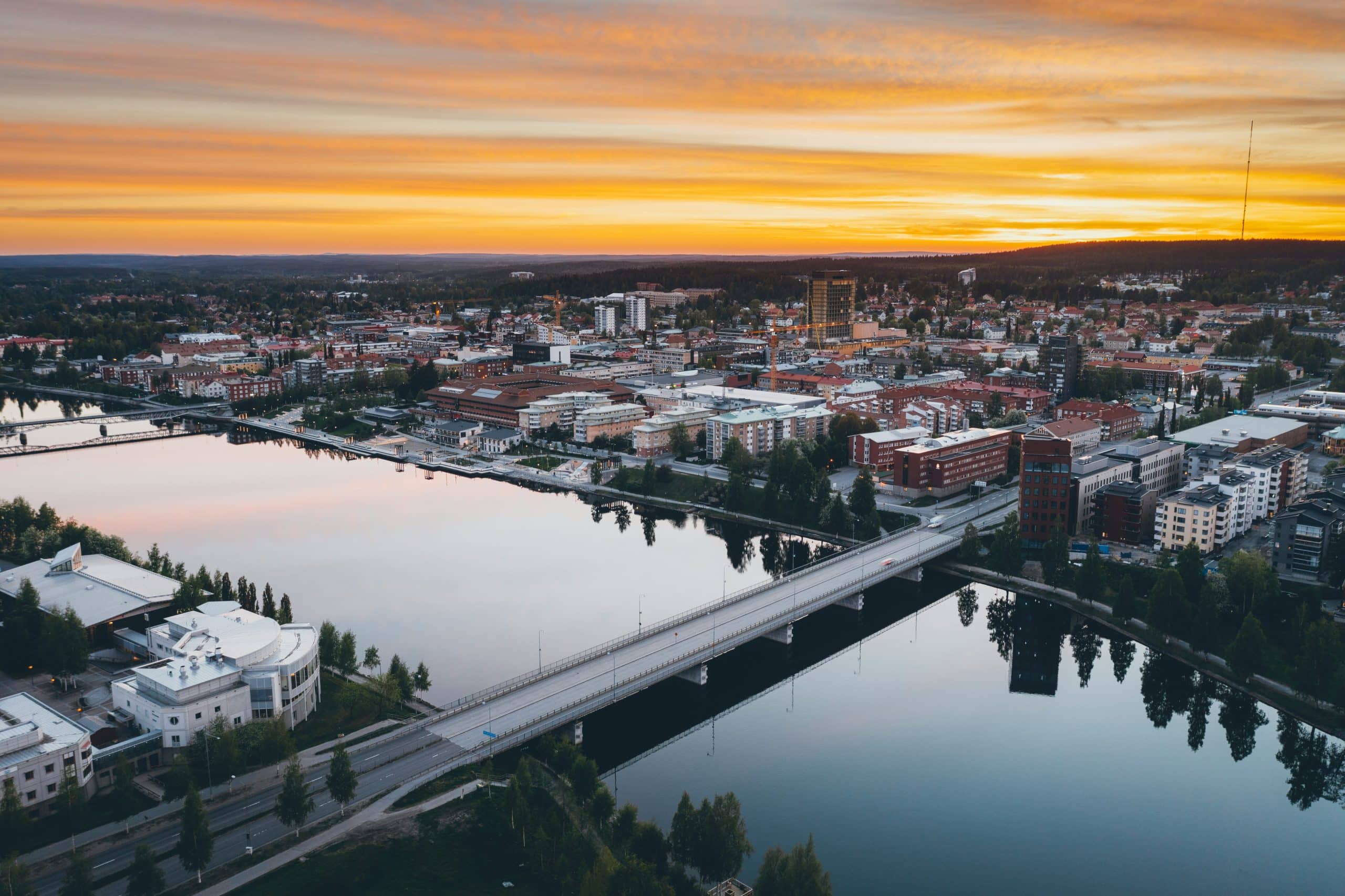 Aerial view of Skellefteå