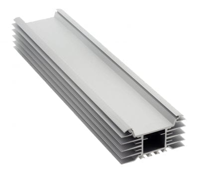Heat sink aluminum profile SVETOCH INDUSTRY as component for LED luminaires for the use of wide LED modules