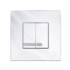 Tryckplatta Väggtrycke till Triomont XS med rektangulär spolknapp. Finns i olika material och färger.