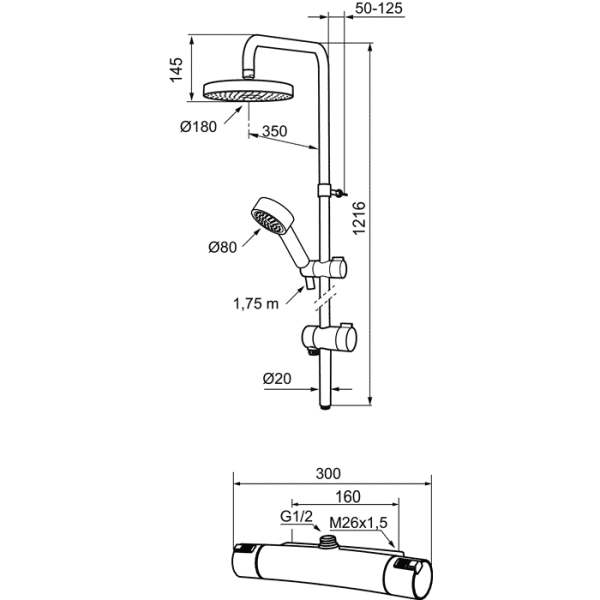 Mora MMIX Shower System Kit Skandinaviska VVS Gruppen AB