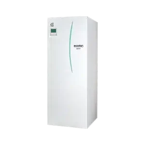 Komplett vattenburen uppvärmning med vattenanslutning mellan inomhusdel och utomhusdel. Nu har Mitsubishi Electrics egenutvecklade system Ecodan blivit effektivare och mer miljövänlig med sin nya cylindertank för köldmedium R32. Ecodan är också BBR godkänd och är därför ett bra val vid nyproduktion.