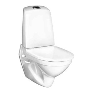 GBG Nautic vägghängd WC 1522 Hygienic Flush med cistern 2/4 l, standardsits