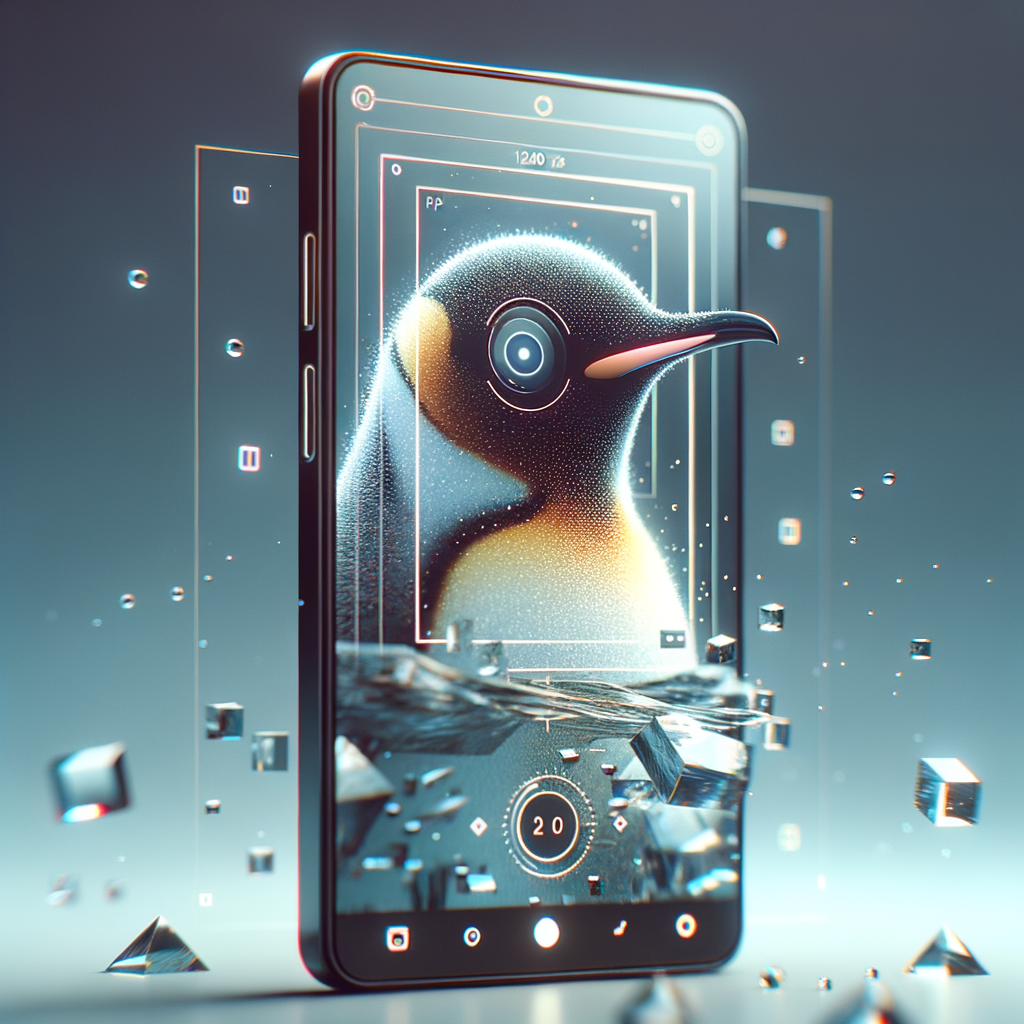 A penguin mobile phone