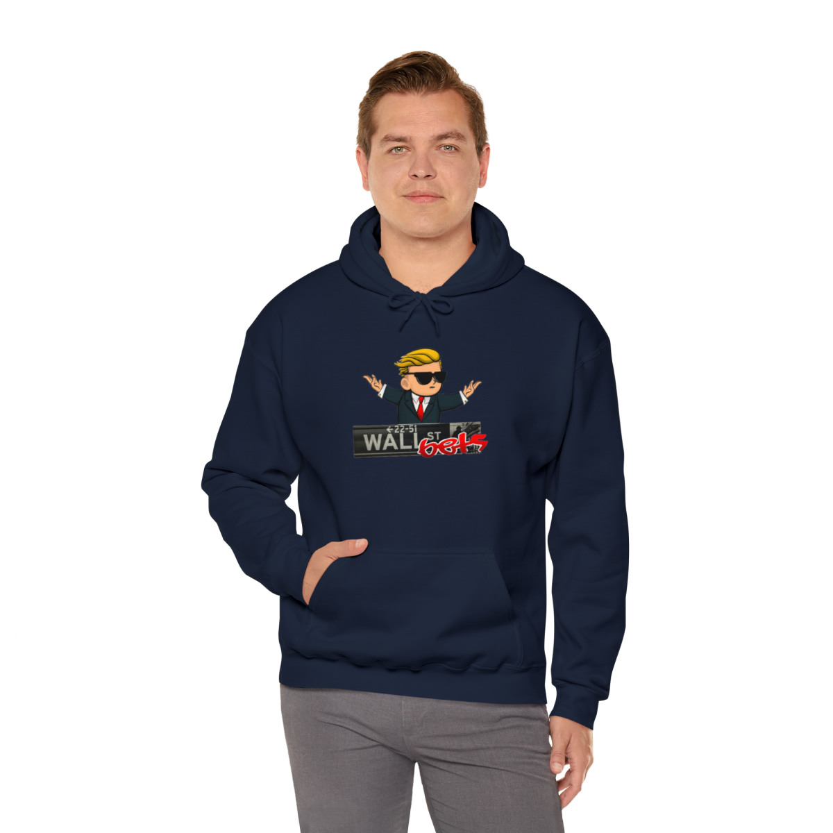 Wally Hoodie (wallstreetsbets) finns i flera färger. Unisex - Bild 35