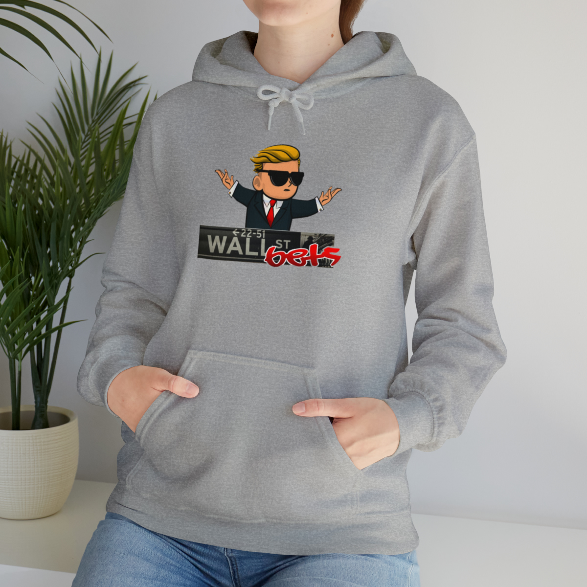 Wally Hoodie (wallstreetsbets) finns i flera färger. Unisex - Bild 27