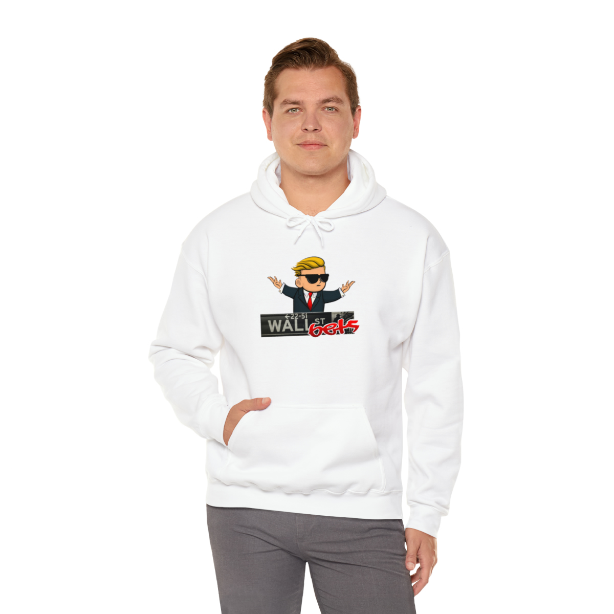 Wally Hoodie (wallstreetsbets) finns i flera färger. Unisex - Bild 17