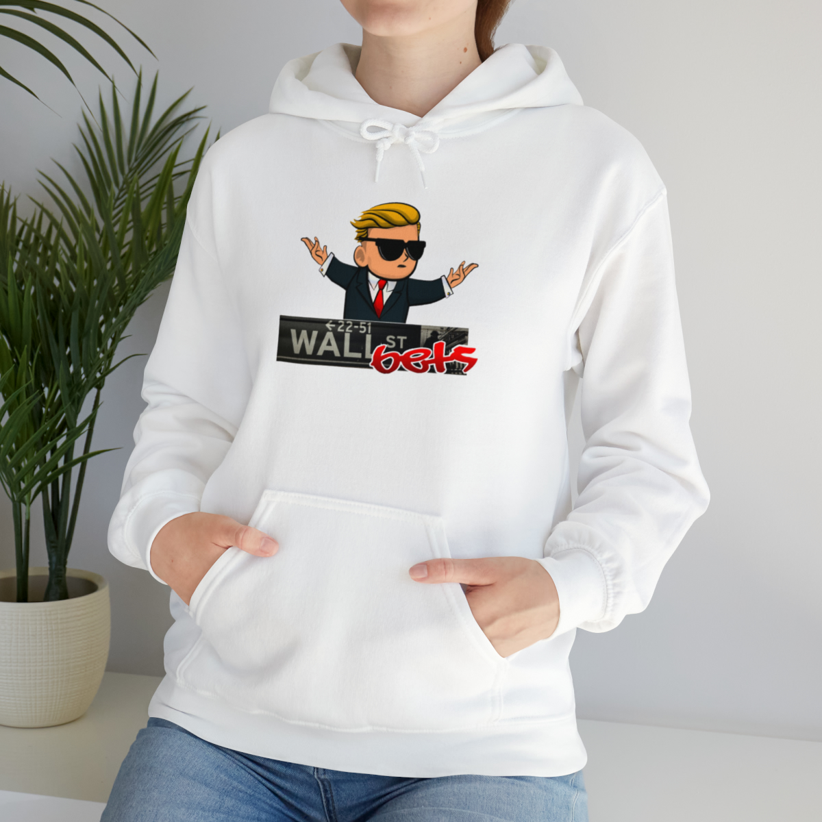 Wally Hoodie (wallstreetsbets) finns i flera färger. Unisex - Bild 18