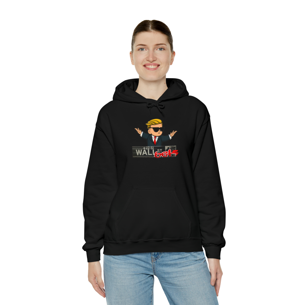 Wally Hoodie (wallstreetsbets) finns i flera färger. Unisex - Bild 7
