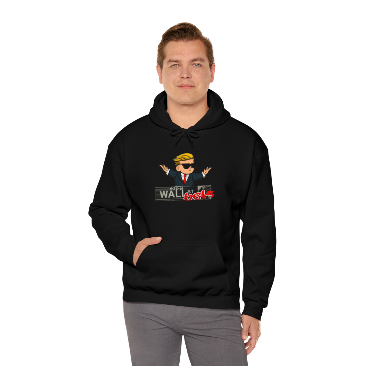 Wally Hoodie (wallstreetsbets) finns i flera färger. Unisex - Bild 8