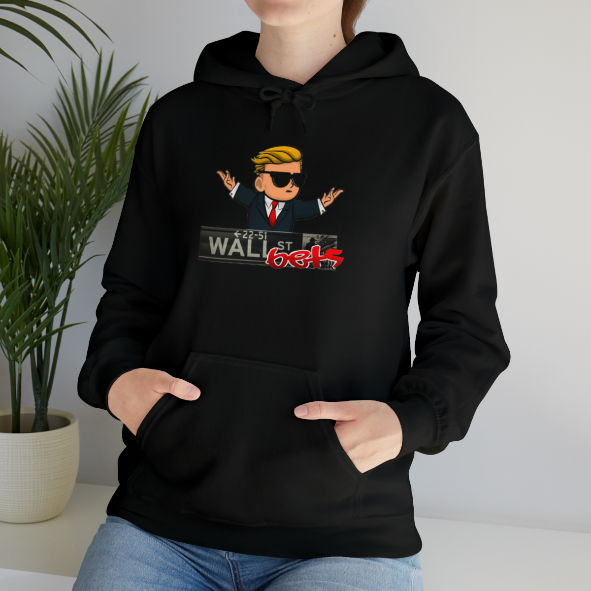 Wally Hoodie (wallstreetsbets) finns i flera färger. Unisex - Bild 9