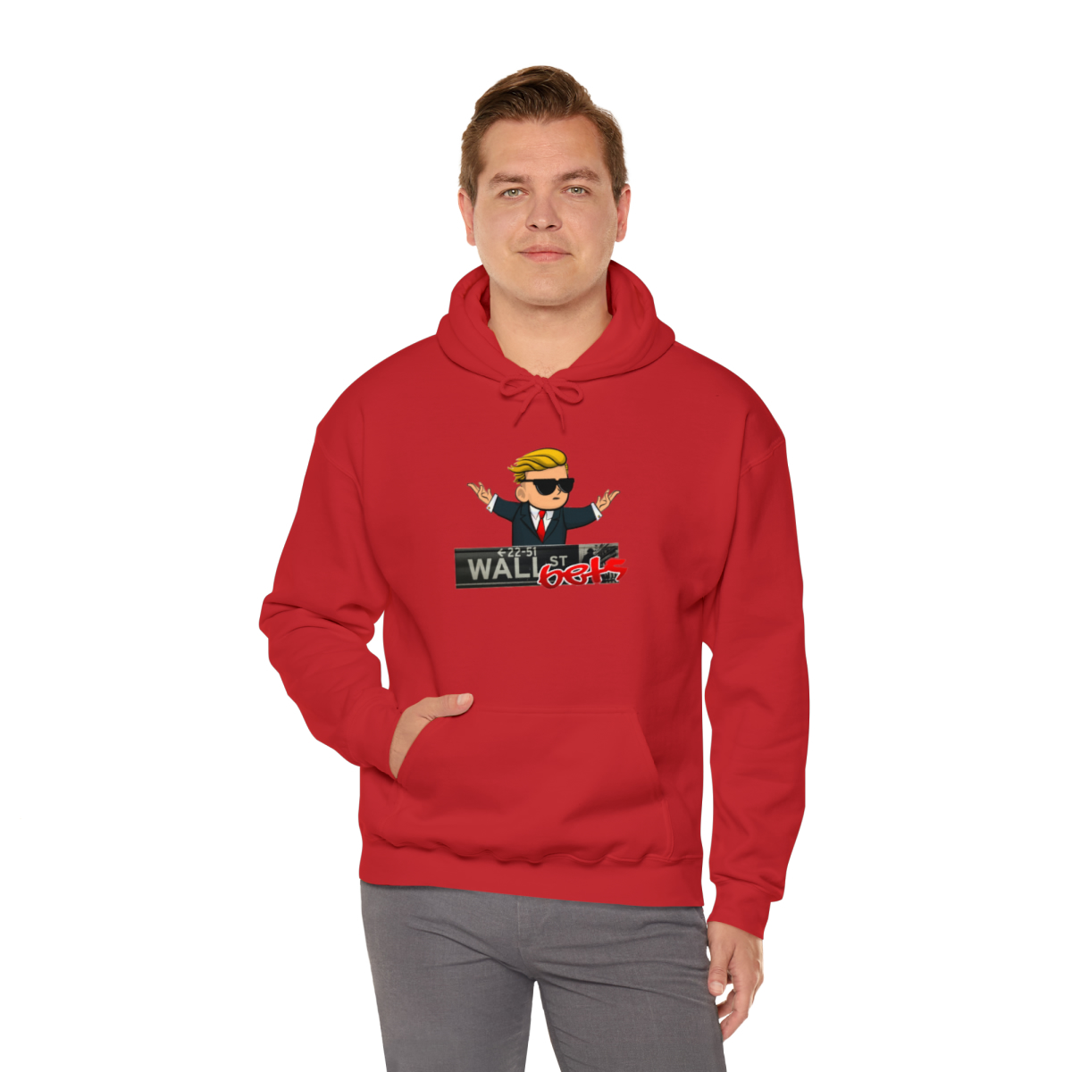 Wally Hoodie (wallstreetsbets) finns i flera färger. Unisex - Bild 53