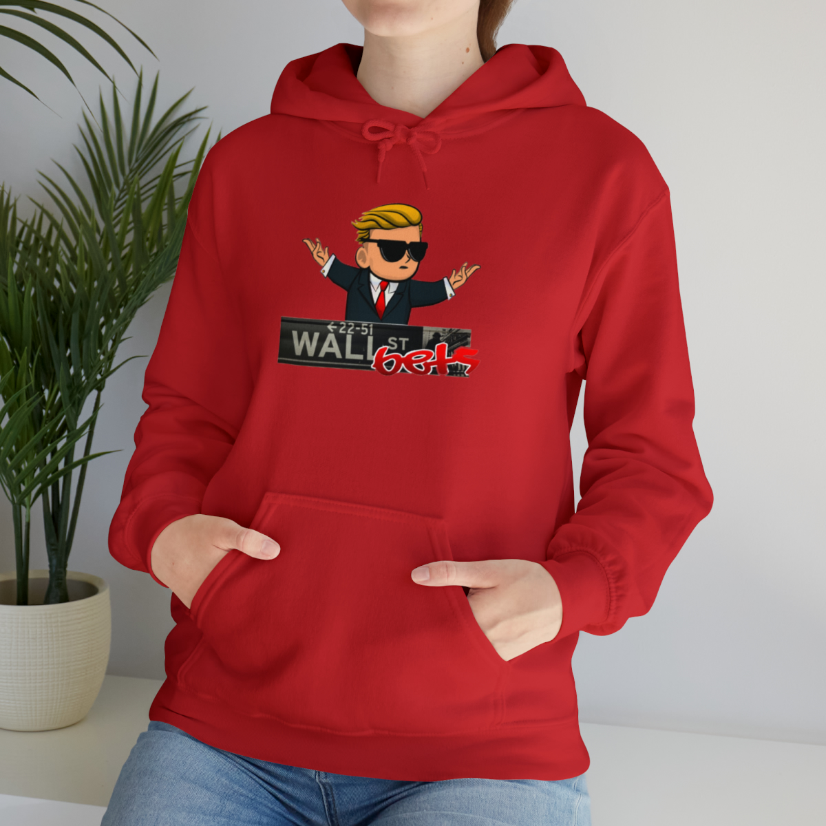 Wally Hoodie (wallstreetsbets) finns i flera färger. Unisex - Bild 54