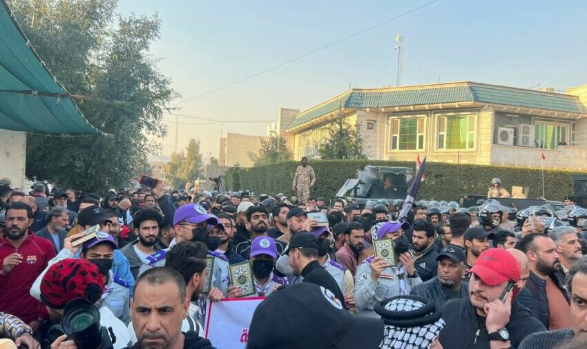  الاحتجاجات على حرق القرآن تمتد الى بغداد