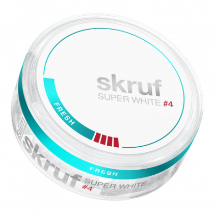 skruf Super White #4 Fresh Slim All White Snus