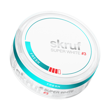 skruf Super White #3 Fresh Slim All White Snus