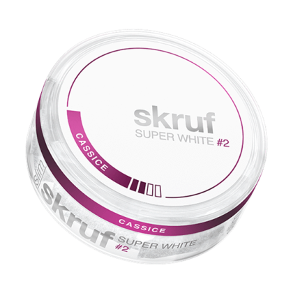 skruf Super White #2 Cassice Slim All White Snus