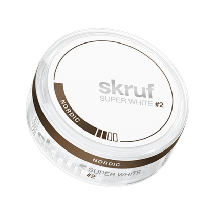 skruf Super White #2 Nordic Slim All White Snus