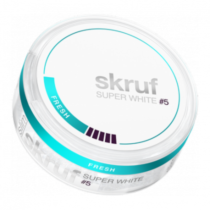 skruf Super White #5 Fresh Slim All White Snus
