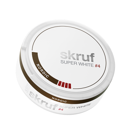 skruf Super White #4 Nordic Slim All White Snus