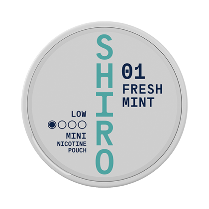 SHIRO 01 Fresh Mint Mini Light All White Snus