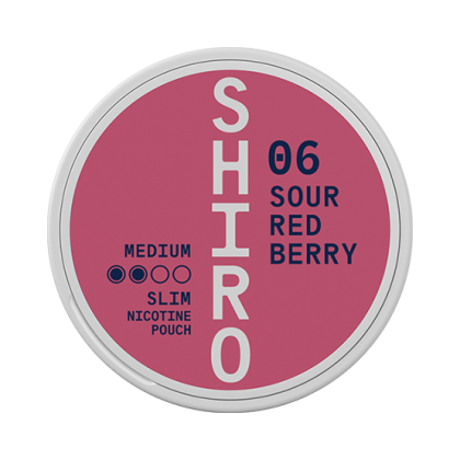 SHIRO 06 Sour Red Berry Slim Medium All White Snus